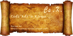 Csókás Kinga névjegykártya