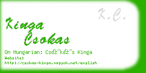 kinga csokas business card